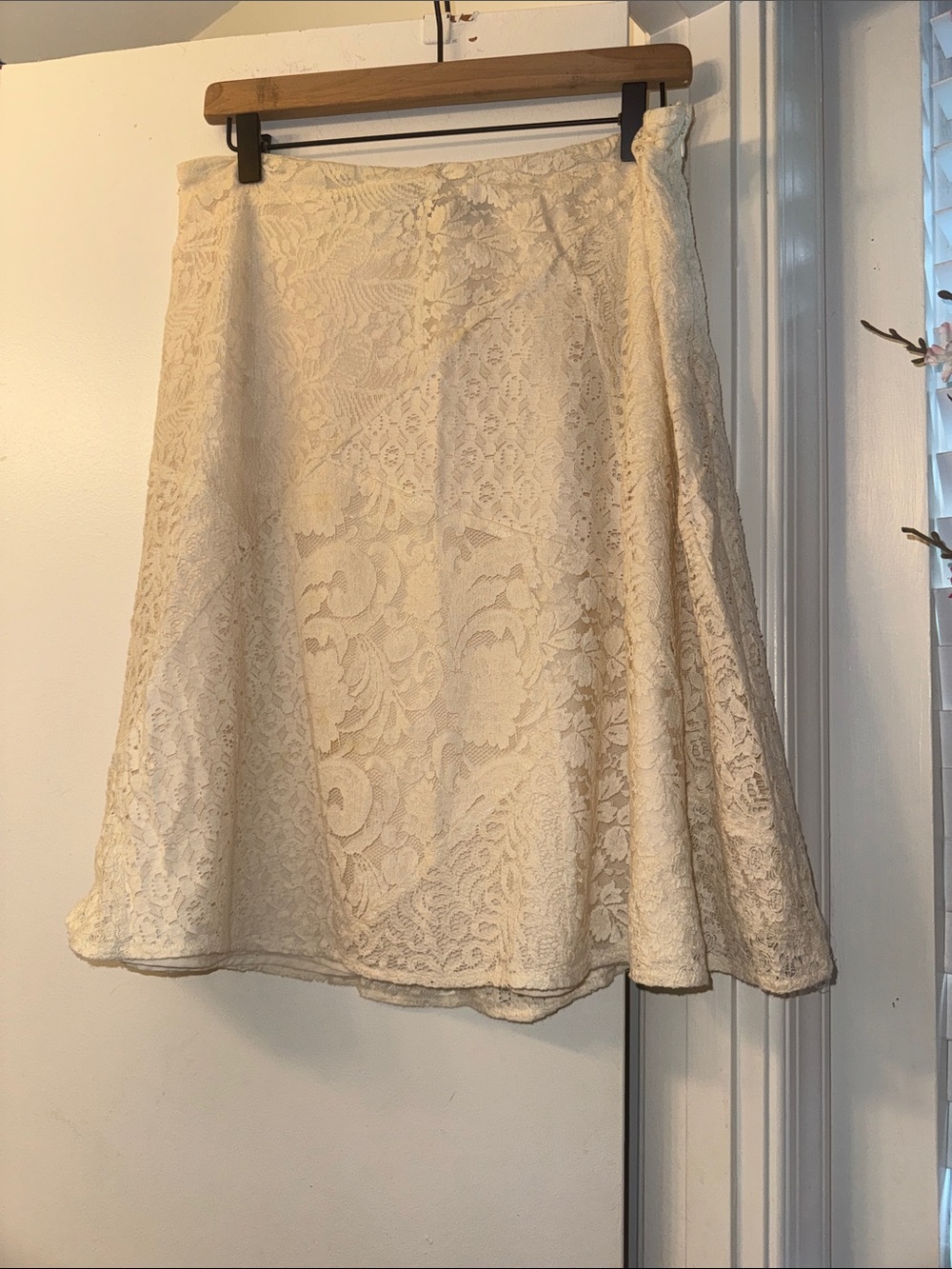 Ralph Lauren Ivory Lace A-Line Skirt